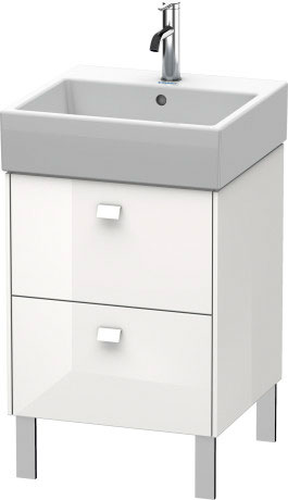 BR443204949 Тумбочка напольная Brioso #BR4432 484 x 459 мм Графит матовый, декор Duravit - Вид №2