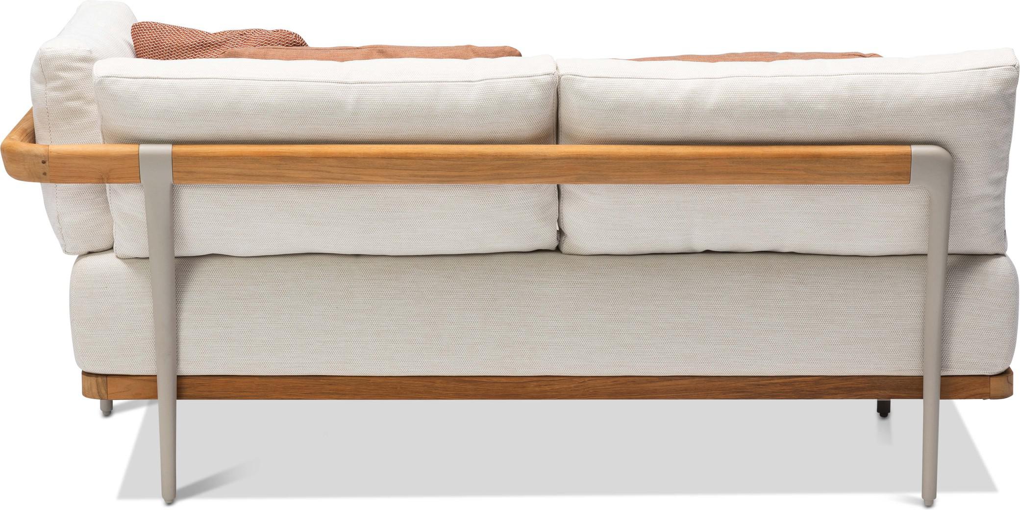 MNST1201 Левое угловое двойное сиденье кремень teak Manutti Flex - Вид №3