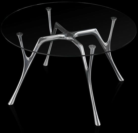 Caimi Brevetti Круглый стол из стали и стекла Pegaso sun-id-1422391 - Вид №1