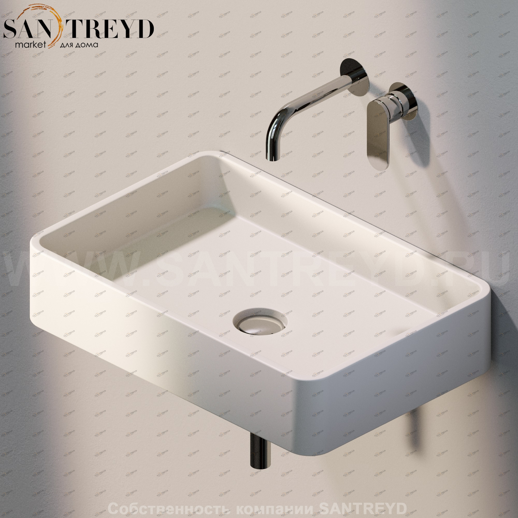 MWL609003 Подвесная раковина настенная прямоугольная Ceramica Flaminia Miniwash бежевая