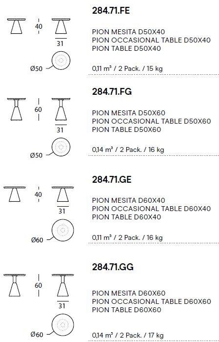 Sancal Круглый деревянный журнальный столик Pion sun-id-1452301 - Вид №5