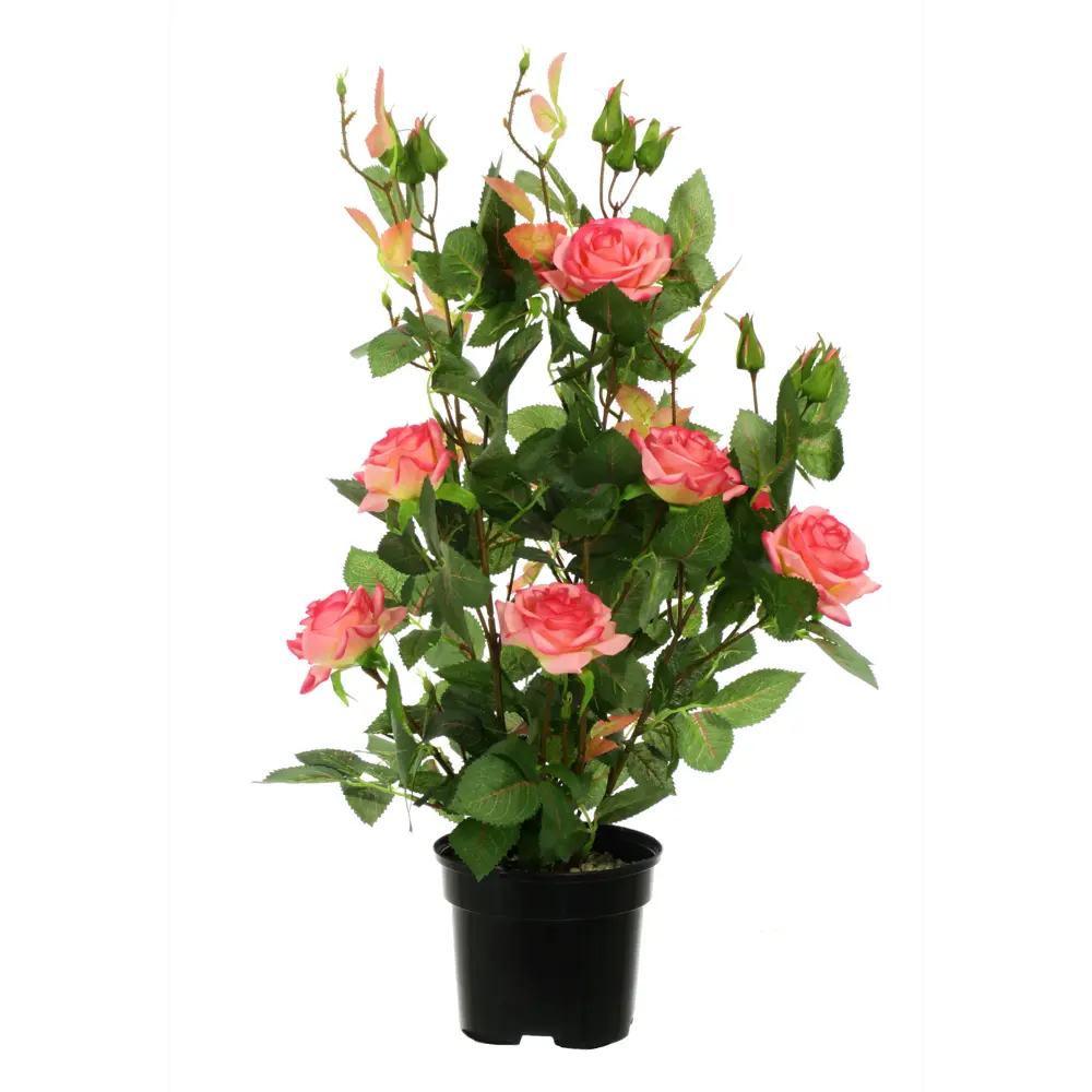 89356244 Искусственное растение в горшке роза Салем h50 см цвет розовый STLM-0966198 Santreyd  - Вид №1