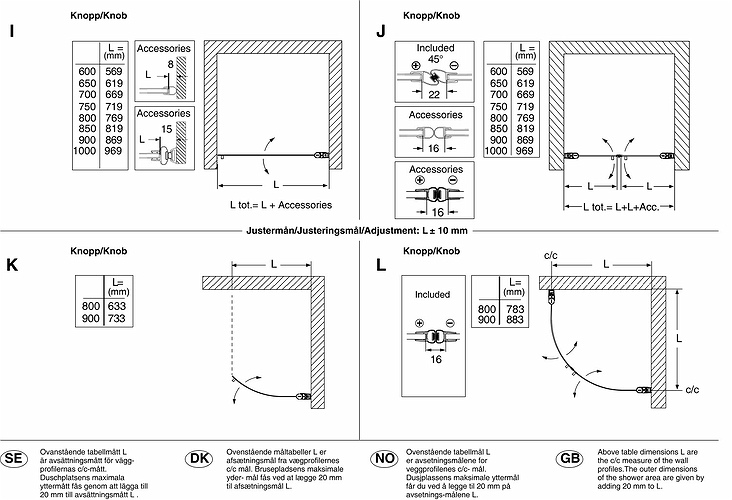 59900282 Прямая дверь IFO Space SPVF H, белые лакированные профили, матовое стекло без профилей ручек, SPVF 900 - Вид №4