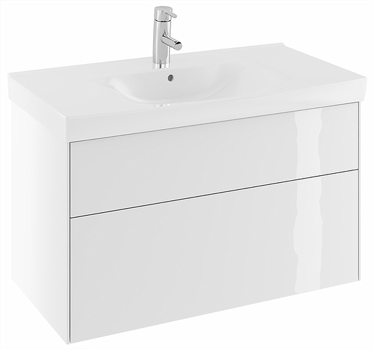 42558 IFO Sense тумба под умывальник, с двумя ящиками, W = 900 мм, W1 = 922 мм, темно-серый - Вид №9