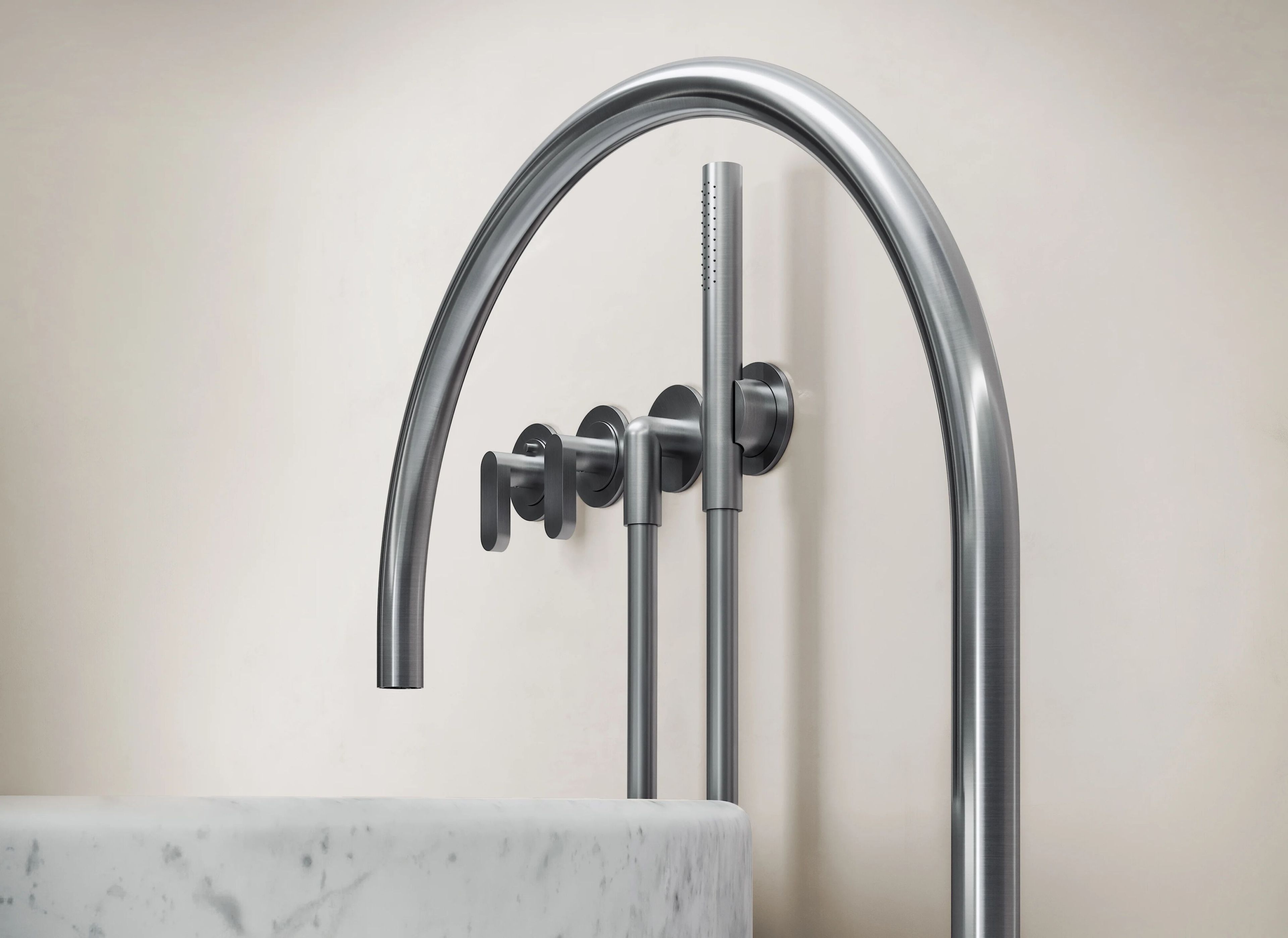 Набор термостатических ванн из нержавеющей стали с ручным душем COCOON John Pawson ARCH-00047302 - Вид №13