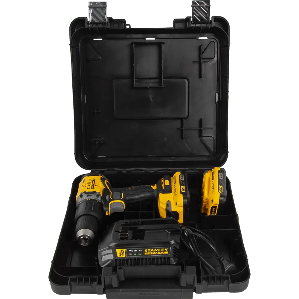 Дрель-шуруповерт аккумуляторная бесщеточная ударная Stanley Fatmax SBD715D2K, 18 В Li-ion 2х2 Ач STLM-2198165 - Вид №5