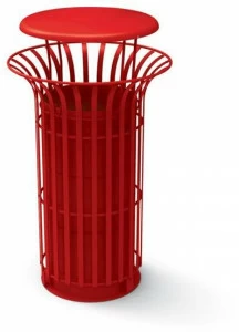 City Design Контейнер для мусора из оцинкованной стали с крышкой