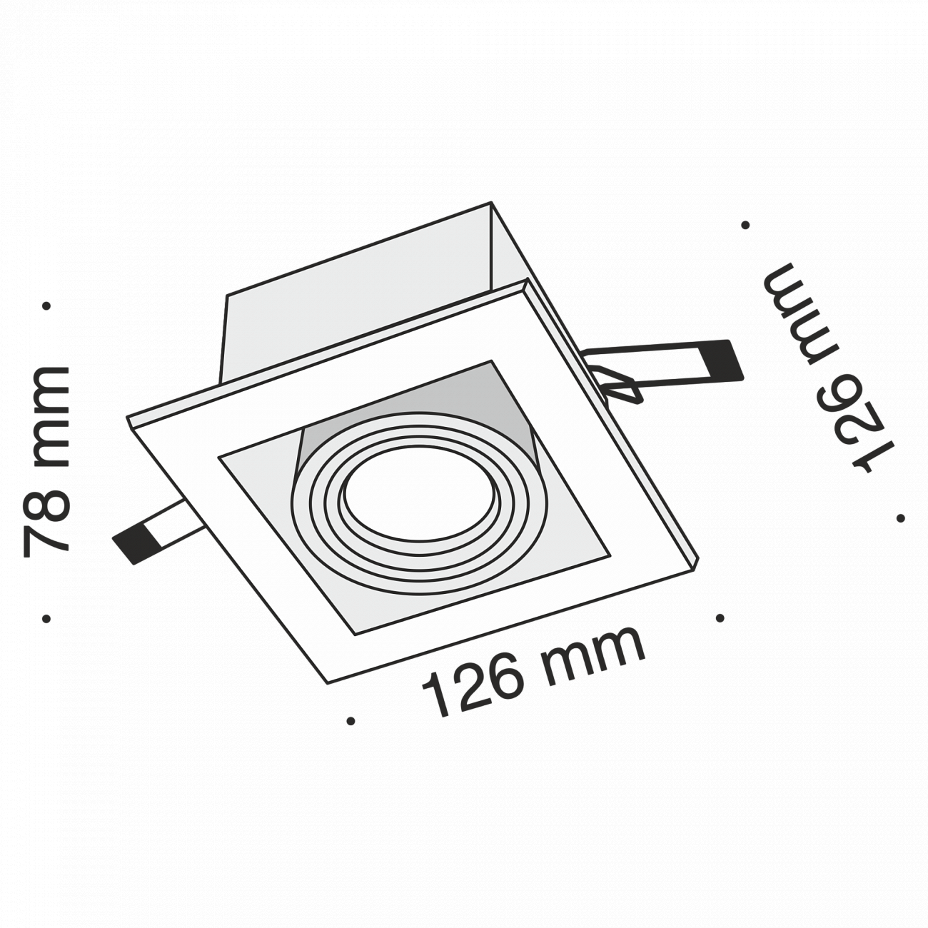Встраиваемый спот белый Technical Metal DL008 TECHNICAL DOWNLIGHT 00-3957218 Белый  - Вид №1