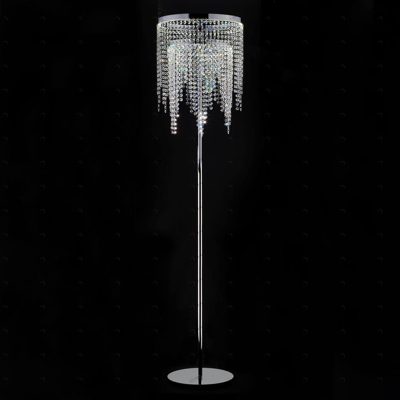 Торшер хрустальный 174х41 см хром Royal 80412/2 EUROSVET ROYAL 00-3889465 Прозрачный;хром