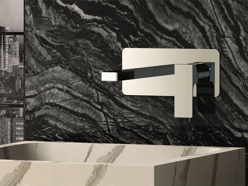 Remer Rubinetterie Смеситель для умывальника настенный с тарелкой Absolute Au-15 - Вид №1