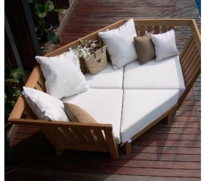 Host & Home Угловое садовое кресло из дерева Noon sun-id-1428285 - Вид №5