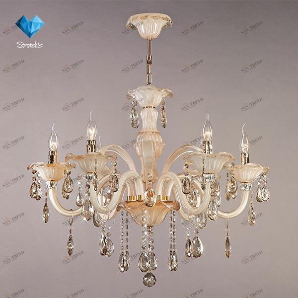 Подвесная люстра Bogates 124/6 Strotskis BOGATES ДИЗАЙНЕРСКИЕ, ALBERTINA 185798 Бежевый 