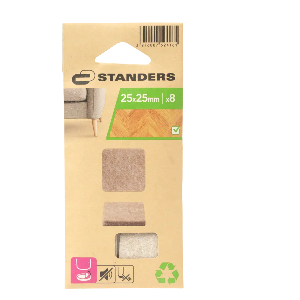 Лист фетра Standers 25x25 мм, 8 шт. 85066275 STLM-2122772  - Вид №1