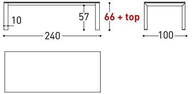 Varaschin Садовый стол раздвижной из hpl Dolmen 182l - Вид №6