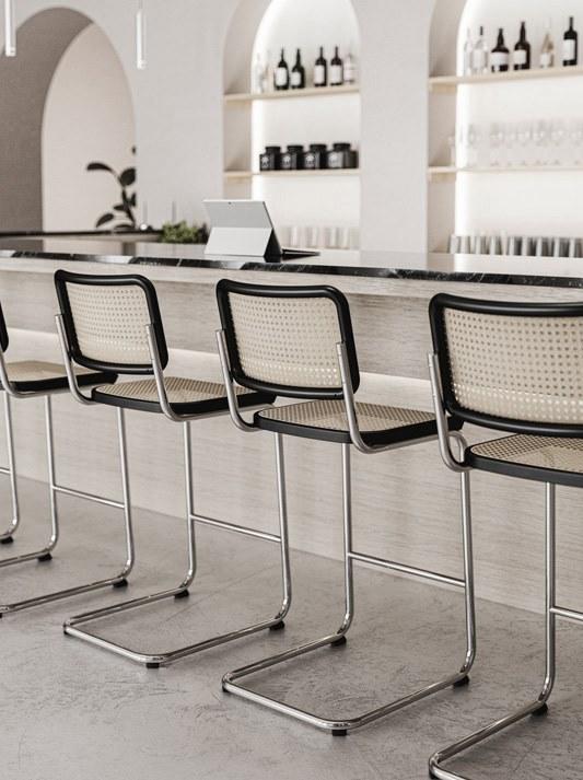 Thonet Стул высокий консольный с подставкой для ног S 32 / s 64 sun-id-1384456 - Вид №2