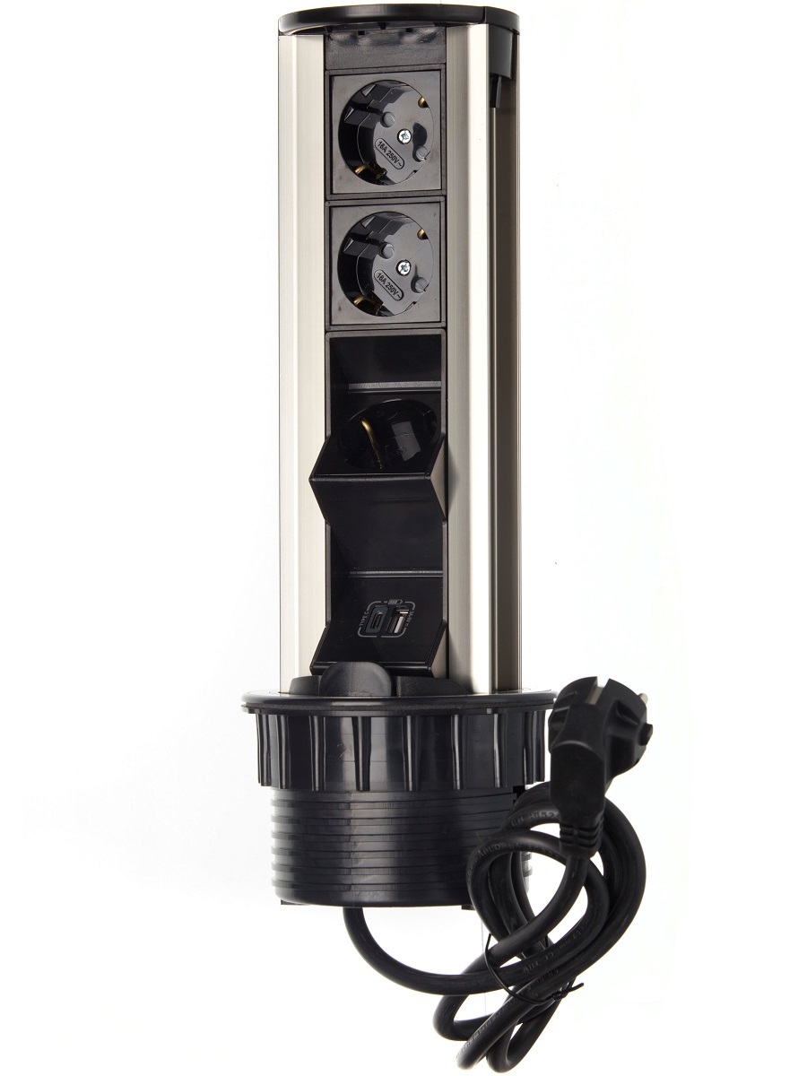 Блок электрических розеток Solo 12005 Silver NAVAKO  - Вид №2