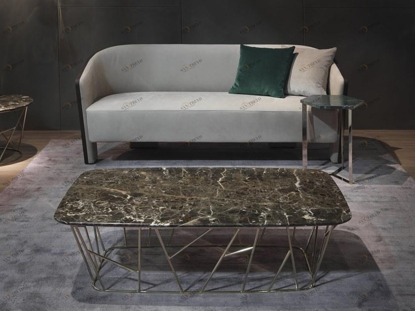 Marelli Низкий прямоугольный журнальный столик из мрамора Twig sun-id-1467604