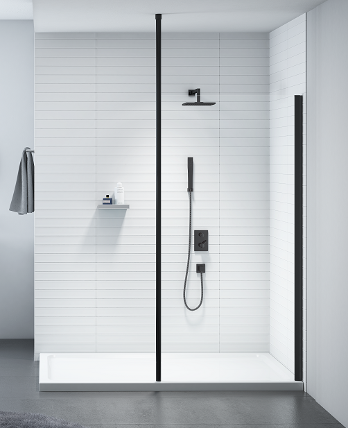 Душевая перегородка BLKSW1200 Merlyn Black Черный - Вид №1