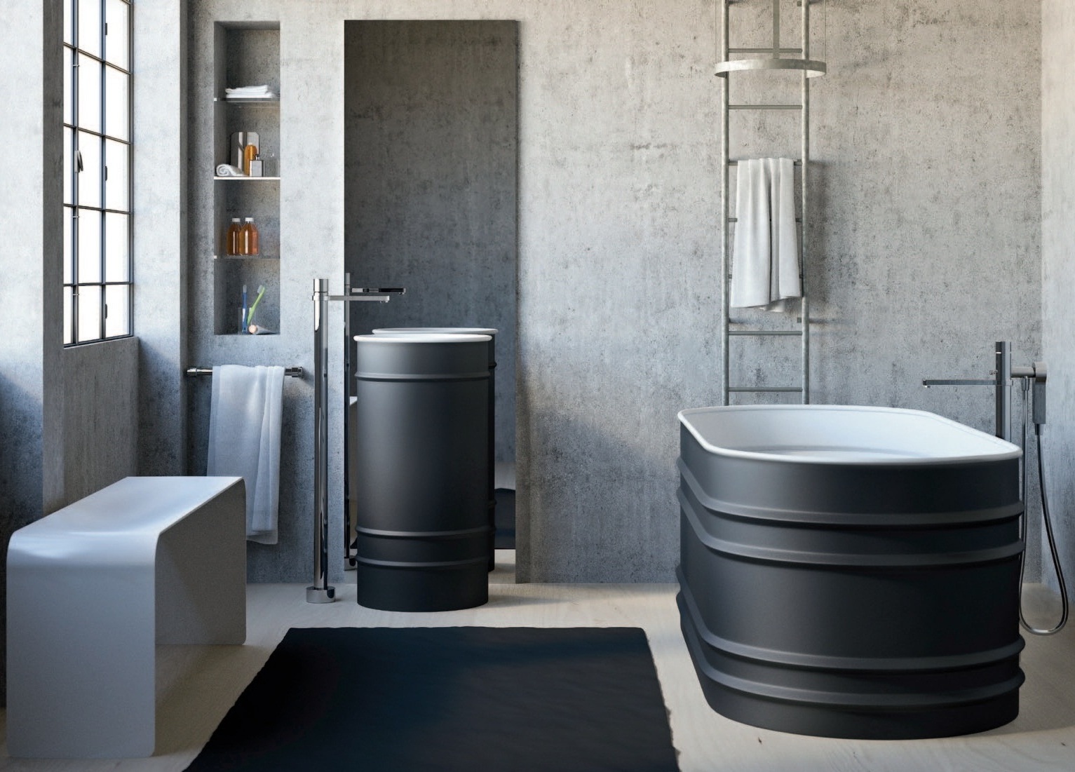 1884/B320 1 TOOL Смеситель для ванны напольный с ручным душем цвет хром Mamoli 38134 - Вид №1