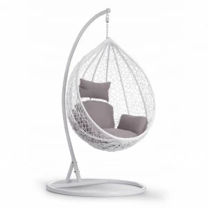 Подвесное кресло искусственный ротанг белое AFINA  00-3860512 Белый