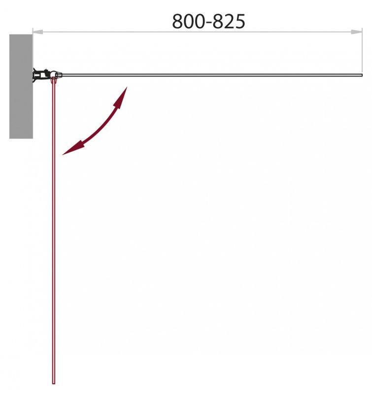 SELA-V-1-80/140-Ch-Cr-R Душевое ограждения на борт вынны BELBAGNO Китай  - Вид №2