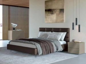 Febal Casa Кровать из искусственной кожи с высоким изголовьем