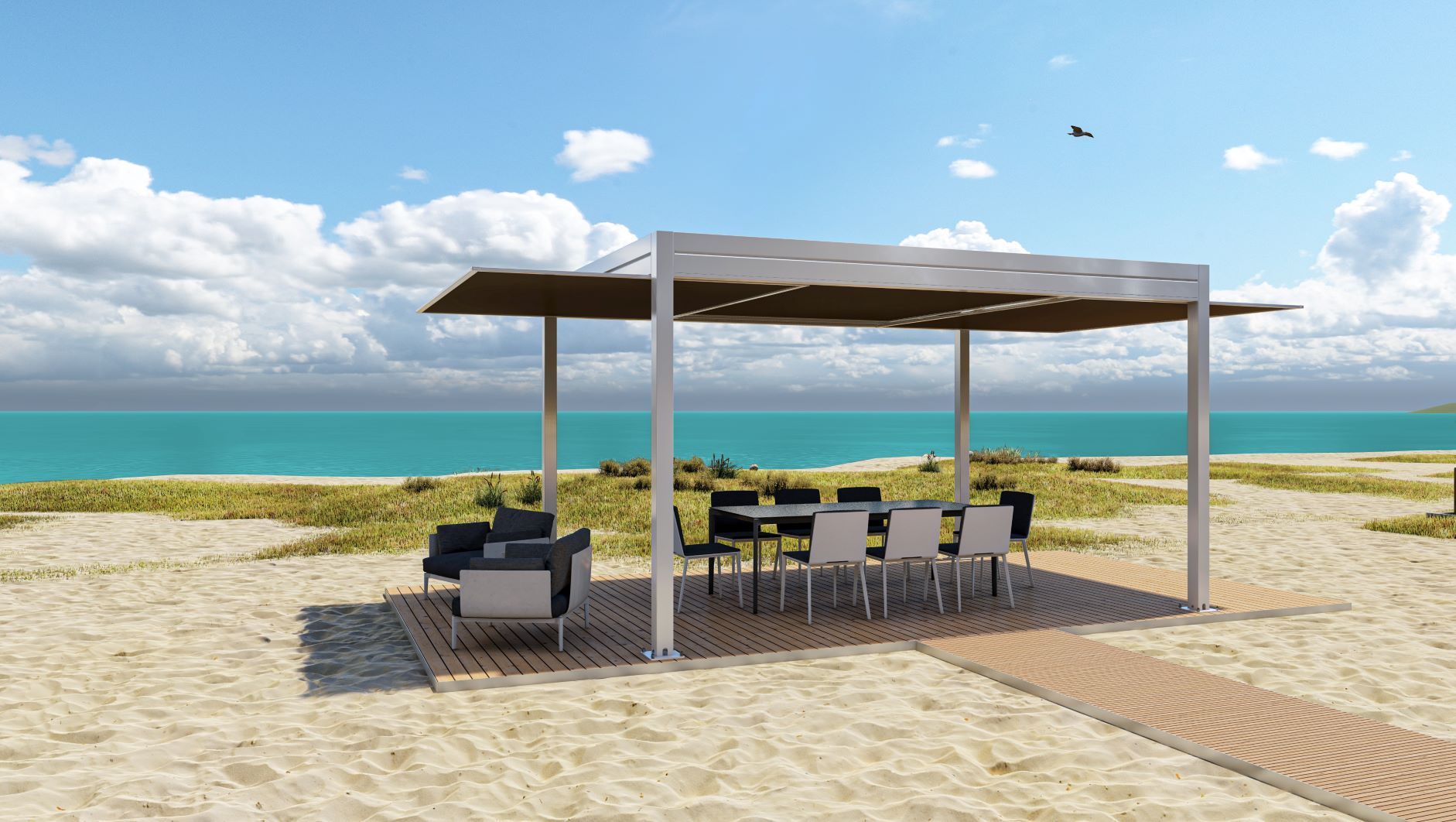 Самонесущая конструкция с раздвижной выдвижной крышкой L'Officina by Adami S5 EXTENS ARCH-00051196 - Вид №2