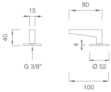 Ceadesign Настольный гидропрогрессивный смеситель Flag Flg 39 - Вид №1
