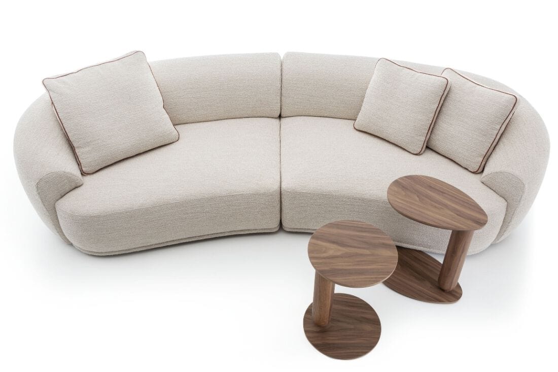 Изогнутый диван из ткани Pacini & Cappellini BOND ARCH-00083844 - Вид №2