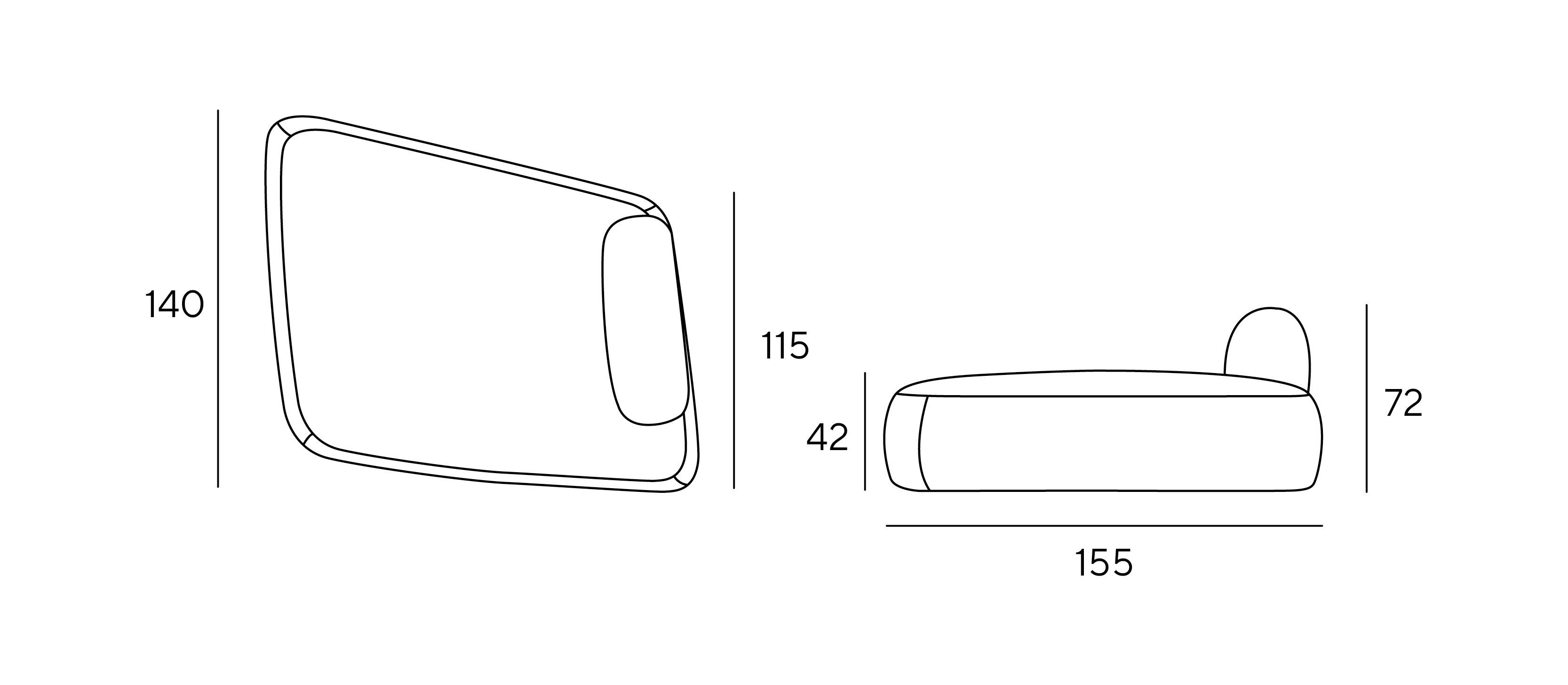 Модульный тканевый диван с полуостровом Innova Imbottiti NOA ARCH-00009012 - Вид №2