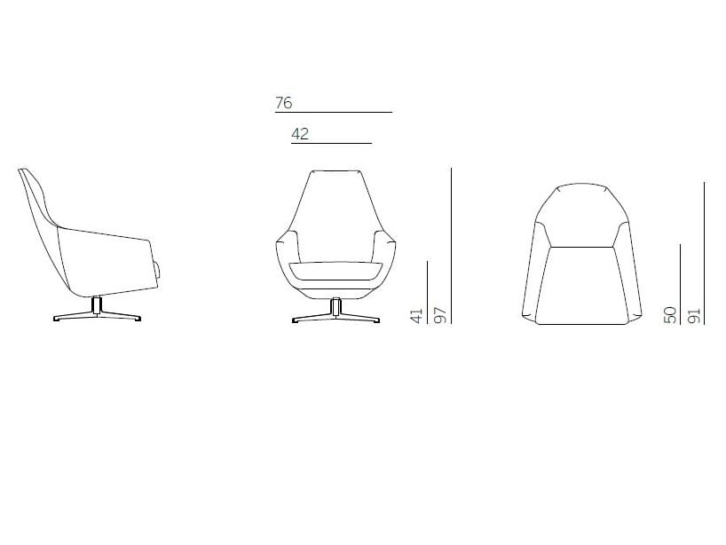 Кожаное кресло с подлокотниками Montis ARCH-00043025 - Вид №3