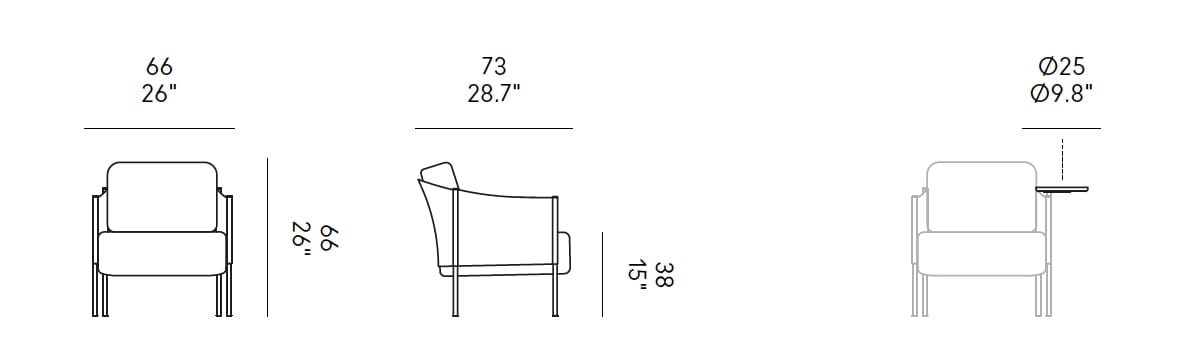 Кресло из ткани или кожи с кожаными подлокотниками Casamania & Horm SC1 ARCH-00074916 - Вид №10