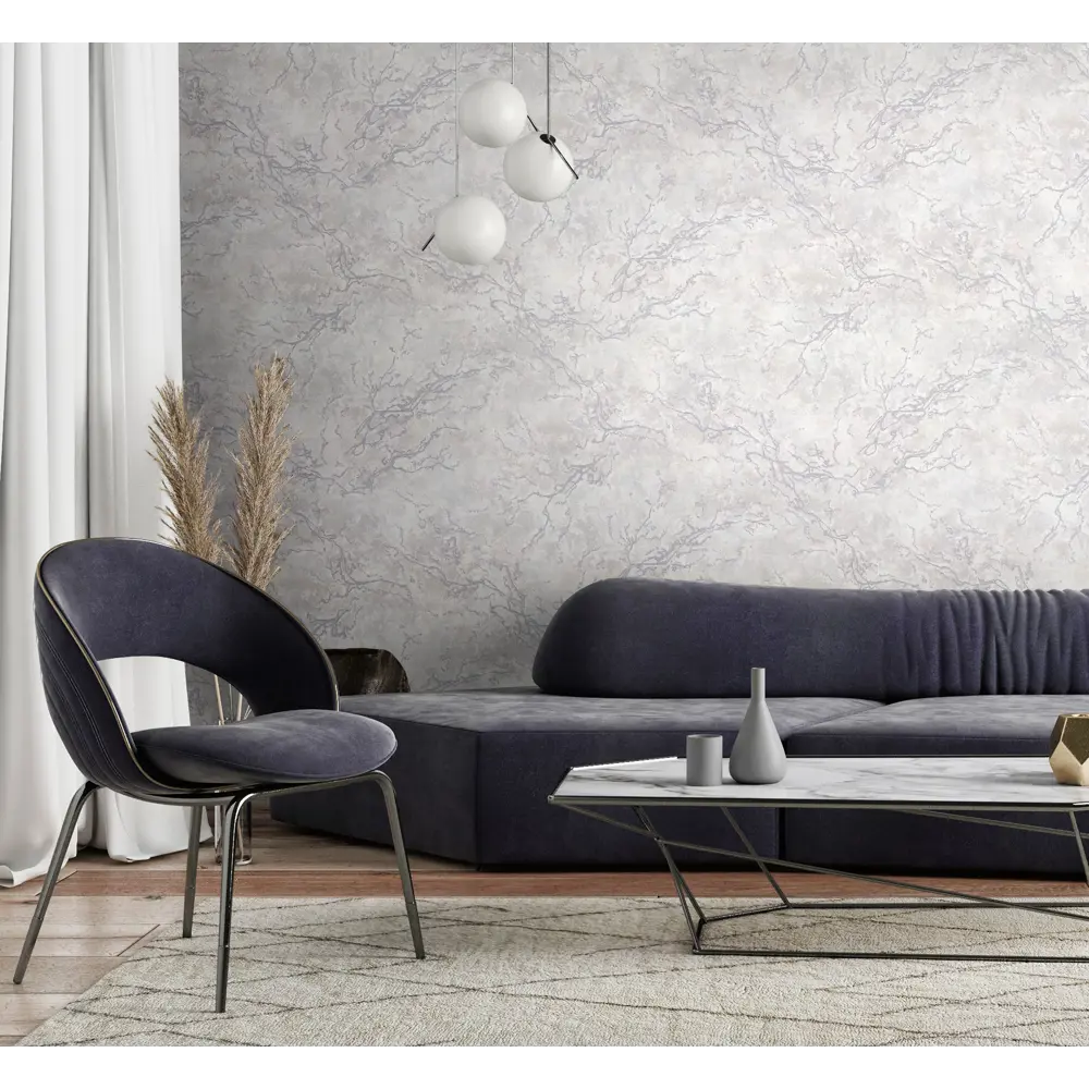 АРТЕКС Рейн - Флизелиновые обои серые с перламутровым эффектом 83972701 STLM-0045595 - Вид №2