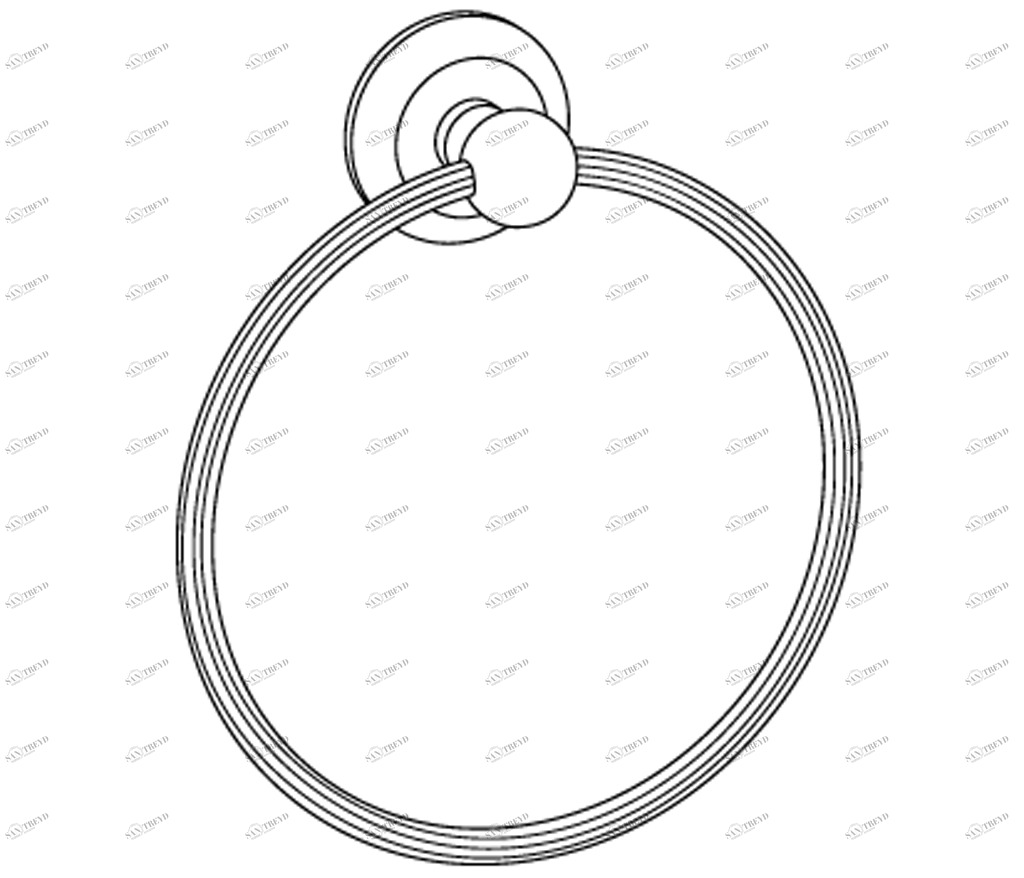 C36-510 C36-510 Кольцо для полотенца настенное ДРАГОЦЕННОСТЬ Cristal & Bronze BIJOU 