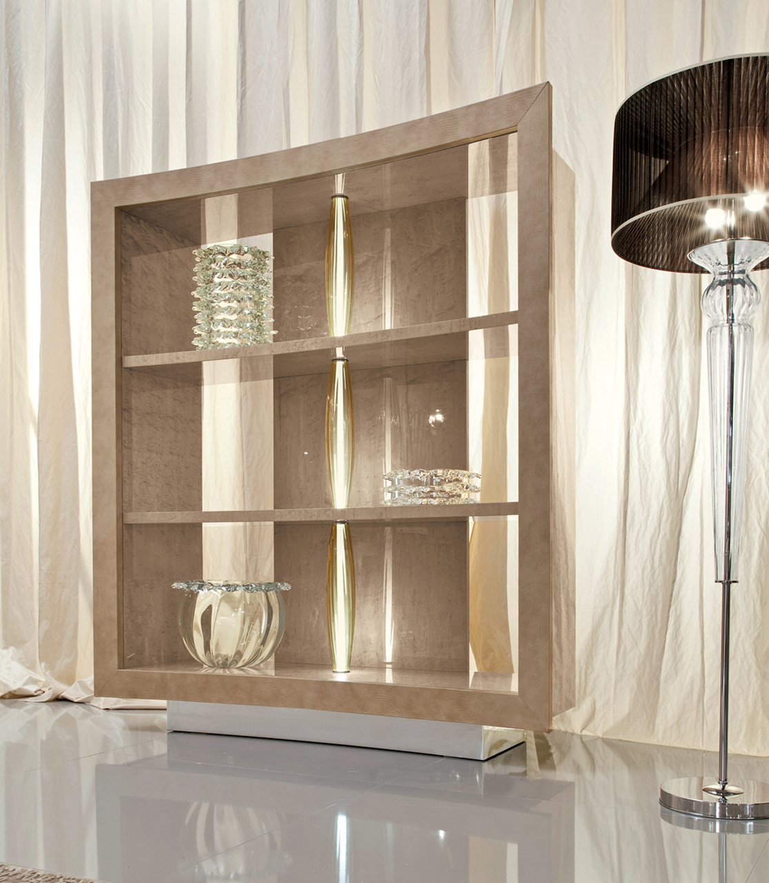 3084 Sunrise стеллаж с деревянными полками - giorgio collection  - Вид №2