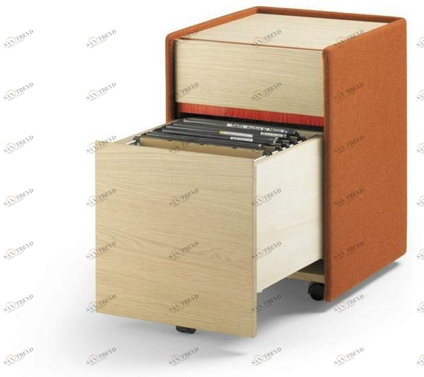 ALKI Шкаф для папок из массива дерева на колесиках Landa sun-id-1438723