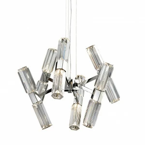 Светильник подвесной на 12 ламп 110х60 см хром Delight Collection MD19027016-12B DELIGHT COLLECTION ДИЗАЙНЕРСКИЕ 00-3883175 Прозрачный;хром