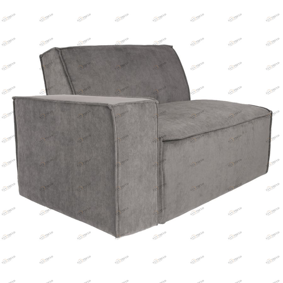 Пуф для дивана James, левосторонний, серый Zuiver 3200148