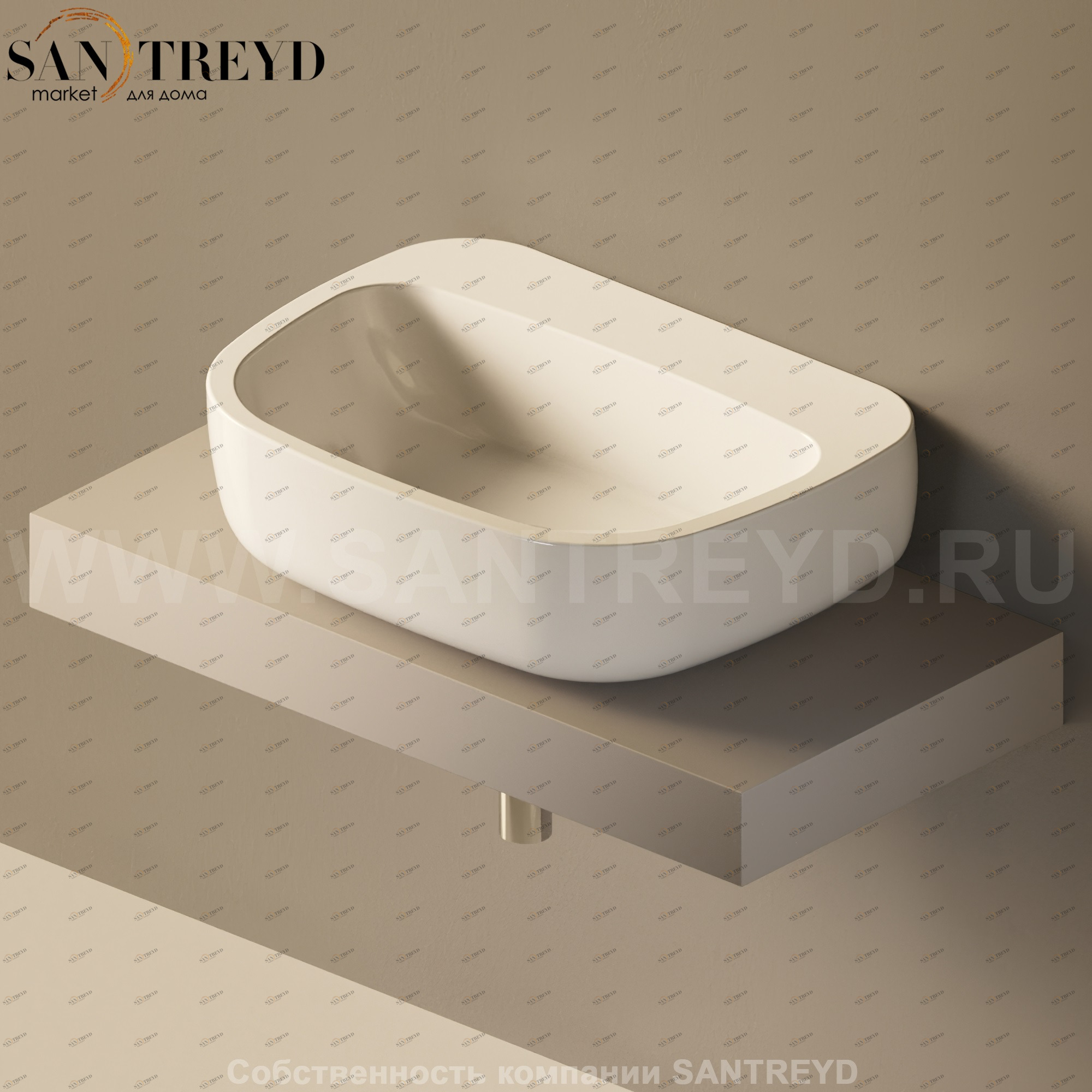 Flaminia FORTY6 Столешница от 90 до 250 см серая F6MN64.1019 Ceramica Flaminia F6MN641019