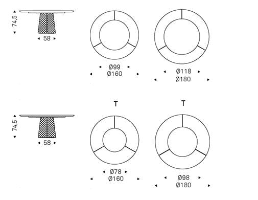 Круглый керамический и деревянный стол Cattelan italia Atrium ARCH-00000803 - Вид №1