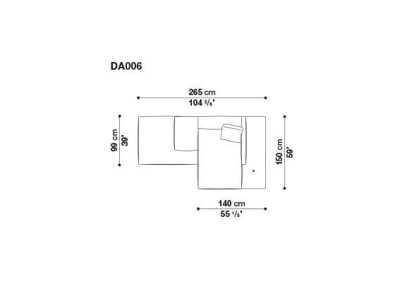 3-местный тканевый диван с полуостровом B&B Italia док ARCH-00061121 - Вид №43