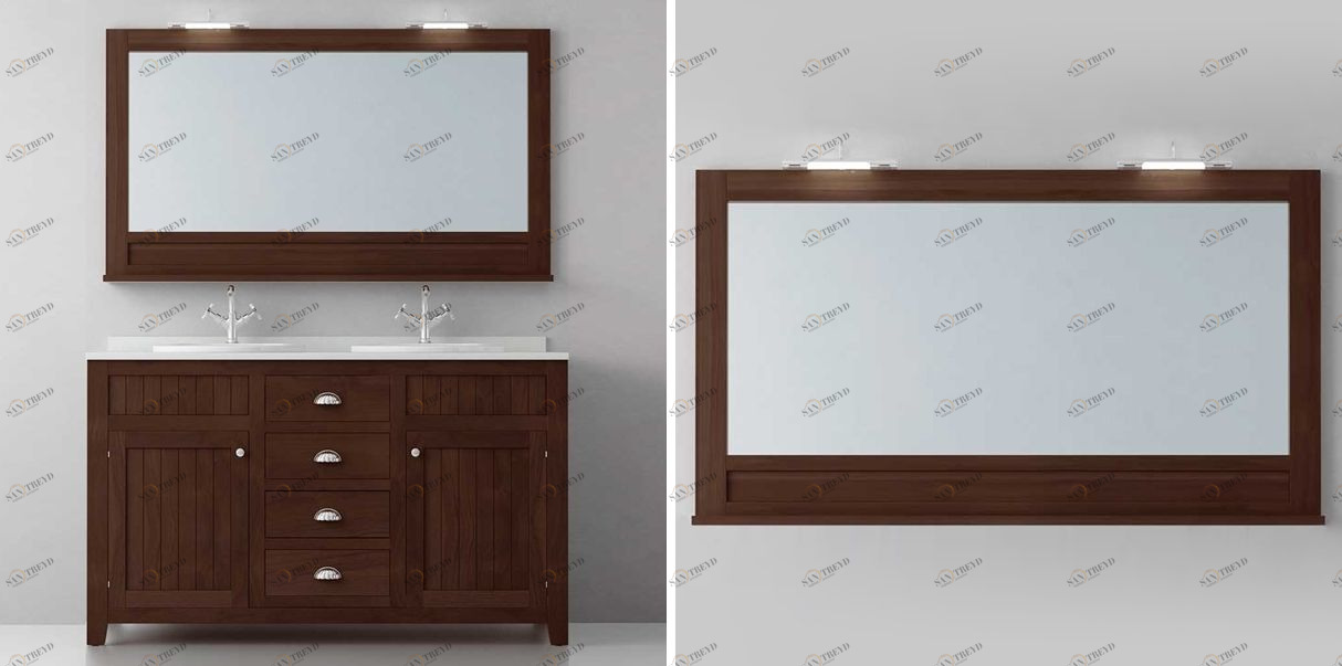 Avila Dos Зеркало COLONIAL в раме с полкой 140×85 Color 48 COUNTRY MIRRORS 0316205N48