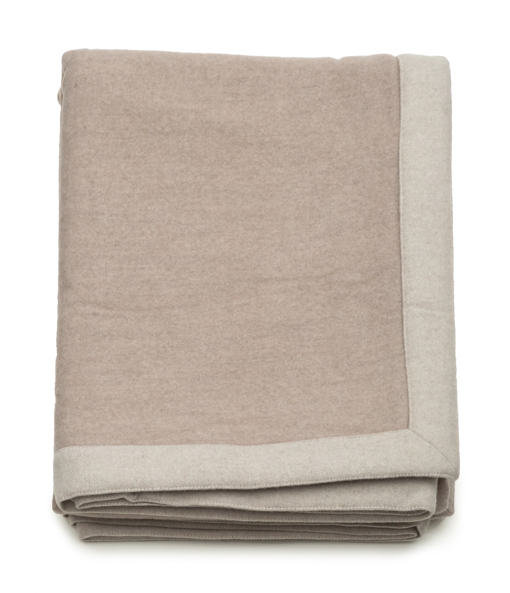 LIMA_BE_220 Плед-покрывало 220/240 бежевый 100% шерсть мериноса, 230 г/м2 Blanc des Vosges Santreyd 