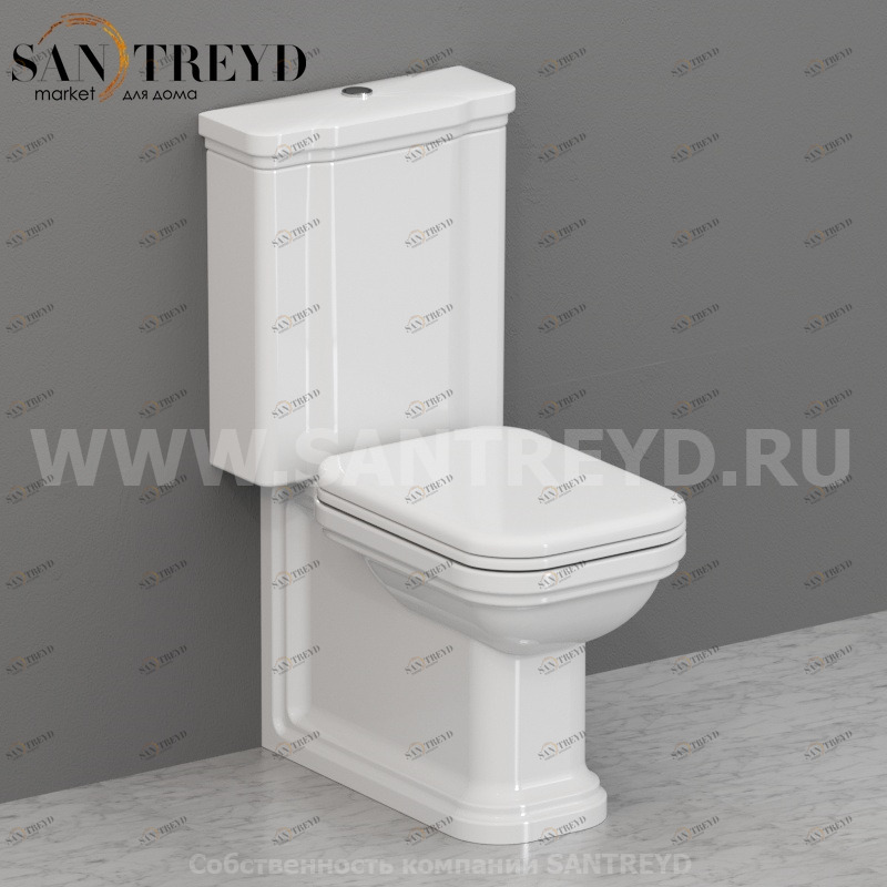 411701 Компакт унитаз с бачком Белый Kerasan Waldorf Италия