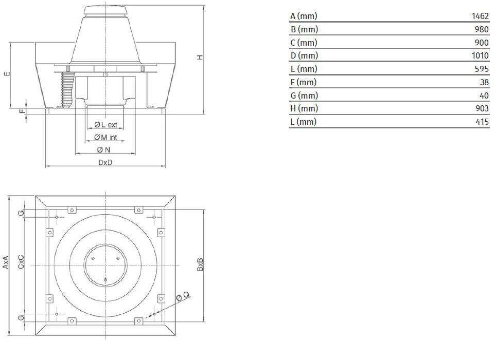 Vortice Центробежный крышный вентилятор с вертикальной разгрузкой Torrette tr-e-v 15191 - Вид №1