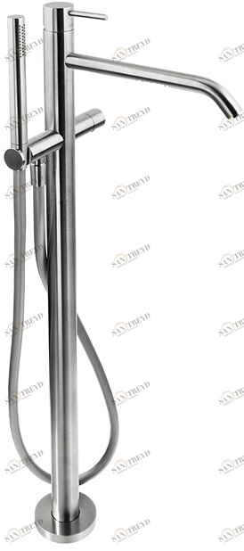 Fir Italia Напольный смеситель для ванны на одно отверстие с ручным душем Cleosteel 48 4833008