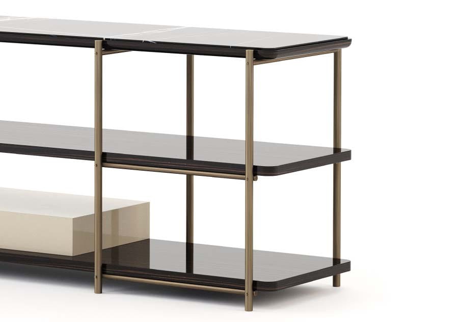 Прямоугольная консоль с бронзовыми и мраморными столешницами Stylish Club His &amp ARCH-00108194 - Вид №5