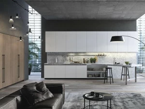Alta Cucine Лакированная кухня с полуостровом Sistema 22
