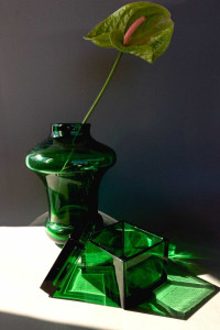 Ваза из дутого стекла