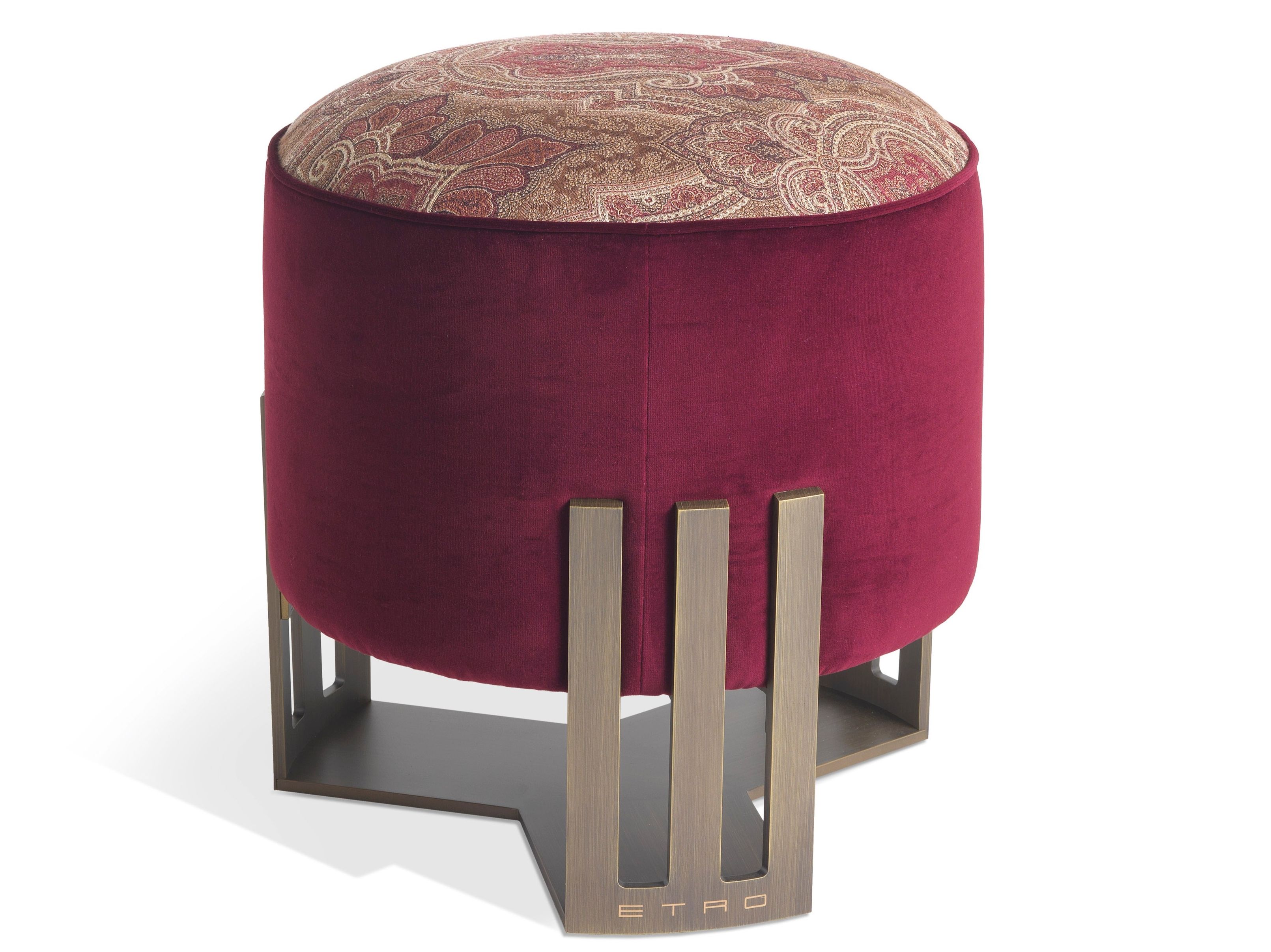 Круглый пуф с мягкой тканью и бархатом ETRO Home Interiors Klee ARCH-00047708